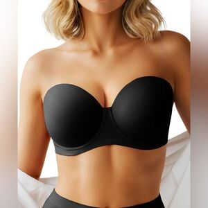 Popilush Women’s Strapless Bra Push Up Underwire W/ Detachable Straps